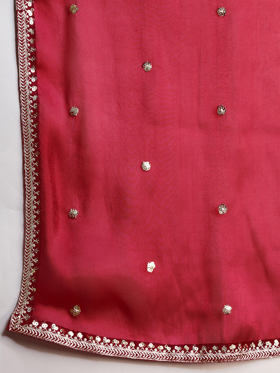 Sequin embroidered pink saree for Diwali and wedding functions