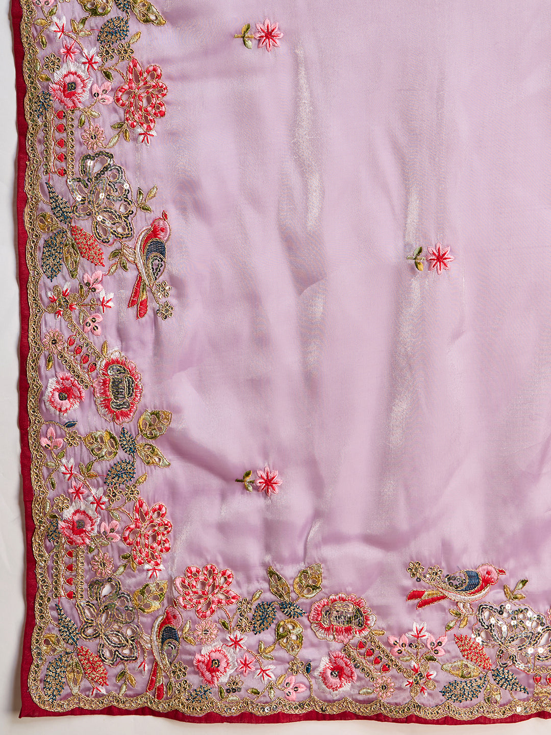 Lavender Jimmy Choo Saree with Sequin &amp; Embroidery Work