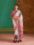 Off White Pure Kashmiri  Modal Cotton Pashmina Weaving Saree Kashmiri Pashmina Saree Anant Tex Exports Pvt.Ltd..