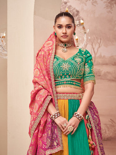 Rama Pure Soft Crush Silk Heavy Embroidery Readymade Lehenga Choli 