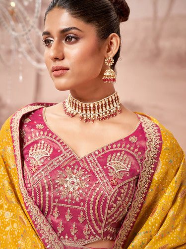 Orange Pure Soft Crush Silk Heavy Embroidery Readymade Lehenga Choli 