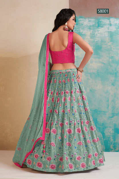 Floral Vol 6 Designer Occasion Wear Lehenga D.No 58001 - Anant Tex Exports Private Limited