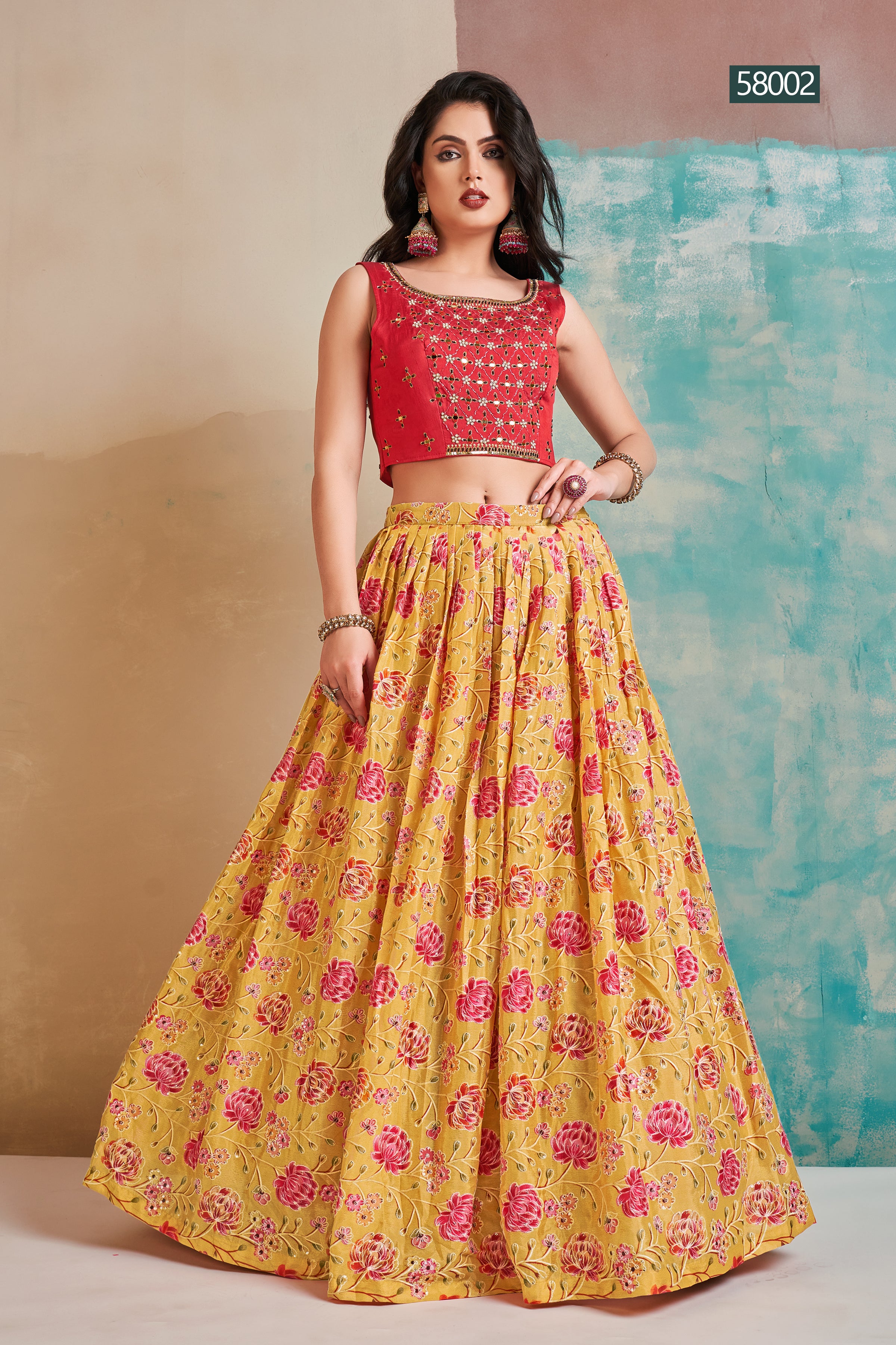 Floral Vol 6 Designer Occasion Wear Lehenga D.No 58002 - Anant Tex Exports Private Limited