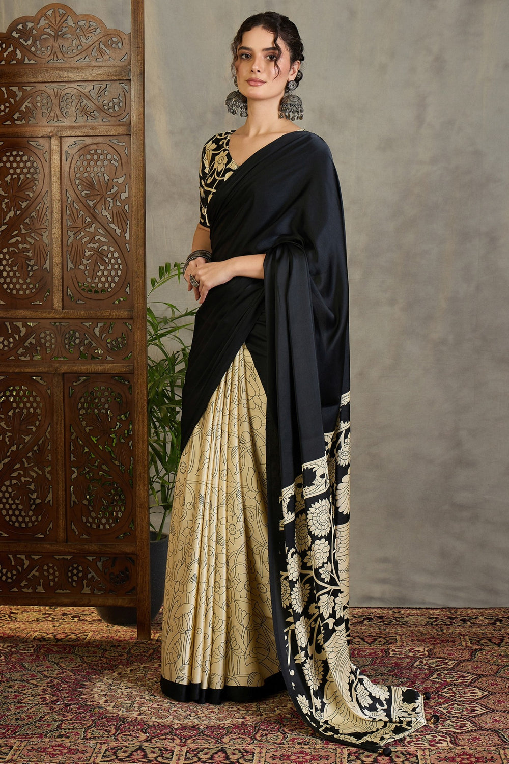 Black Pure Soft Handloom Weaving Silk Saree 