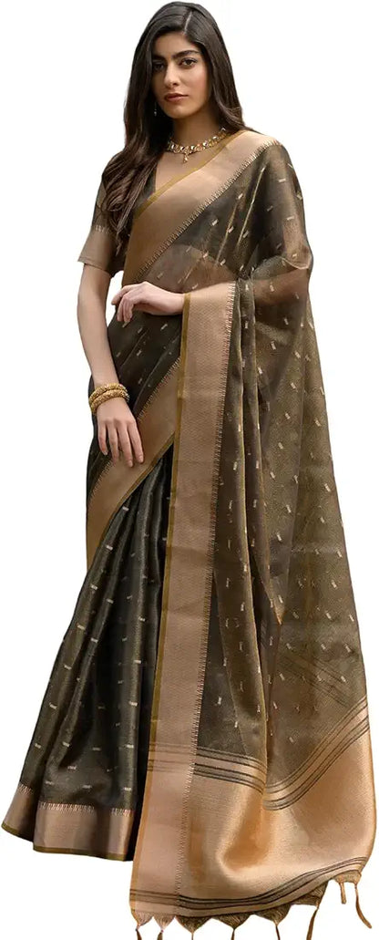 Brown Pure Soft Kalyani Silk Saree Soft Silk Saree Anant Tex Exports Pvt.Ltd..