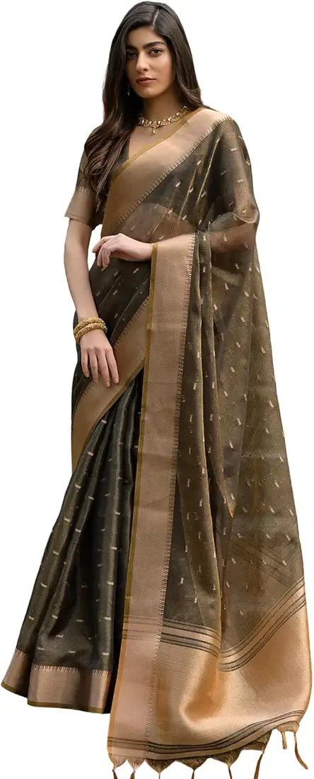 Brown Pure Soft Kalyani Silk Saree