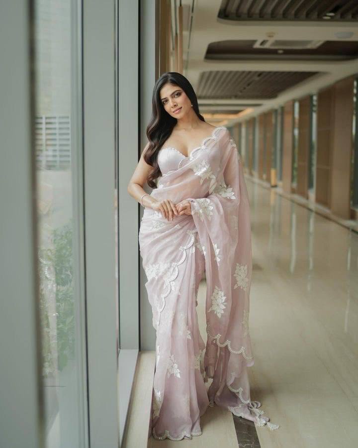 Full View of Lilac Jimmy Choo Saree
