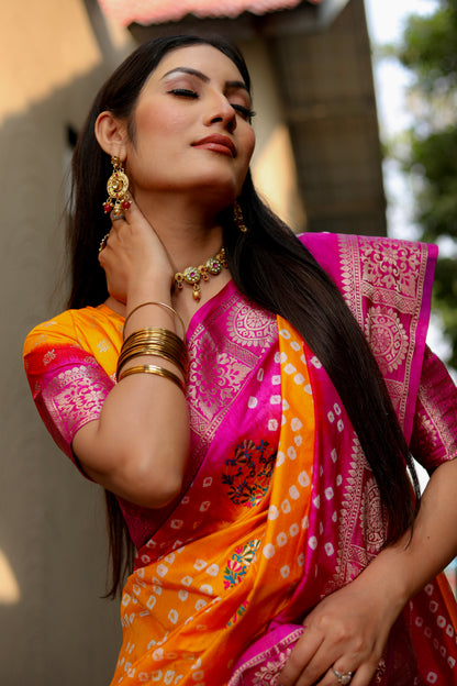Bandhej Saree