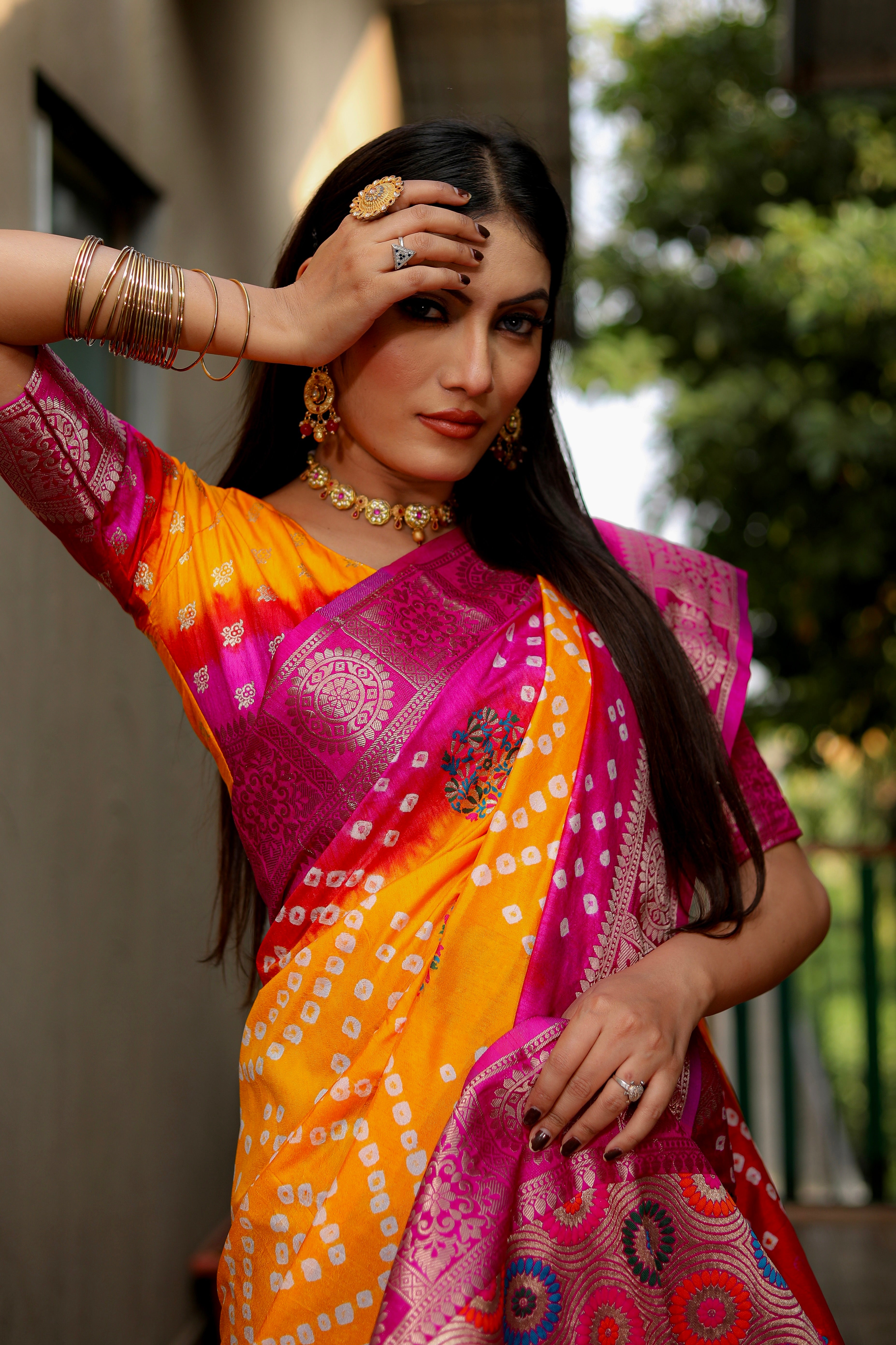 Bandhej Saree