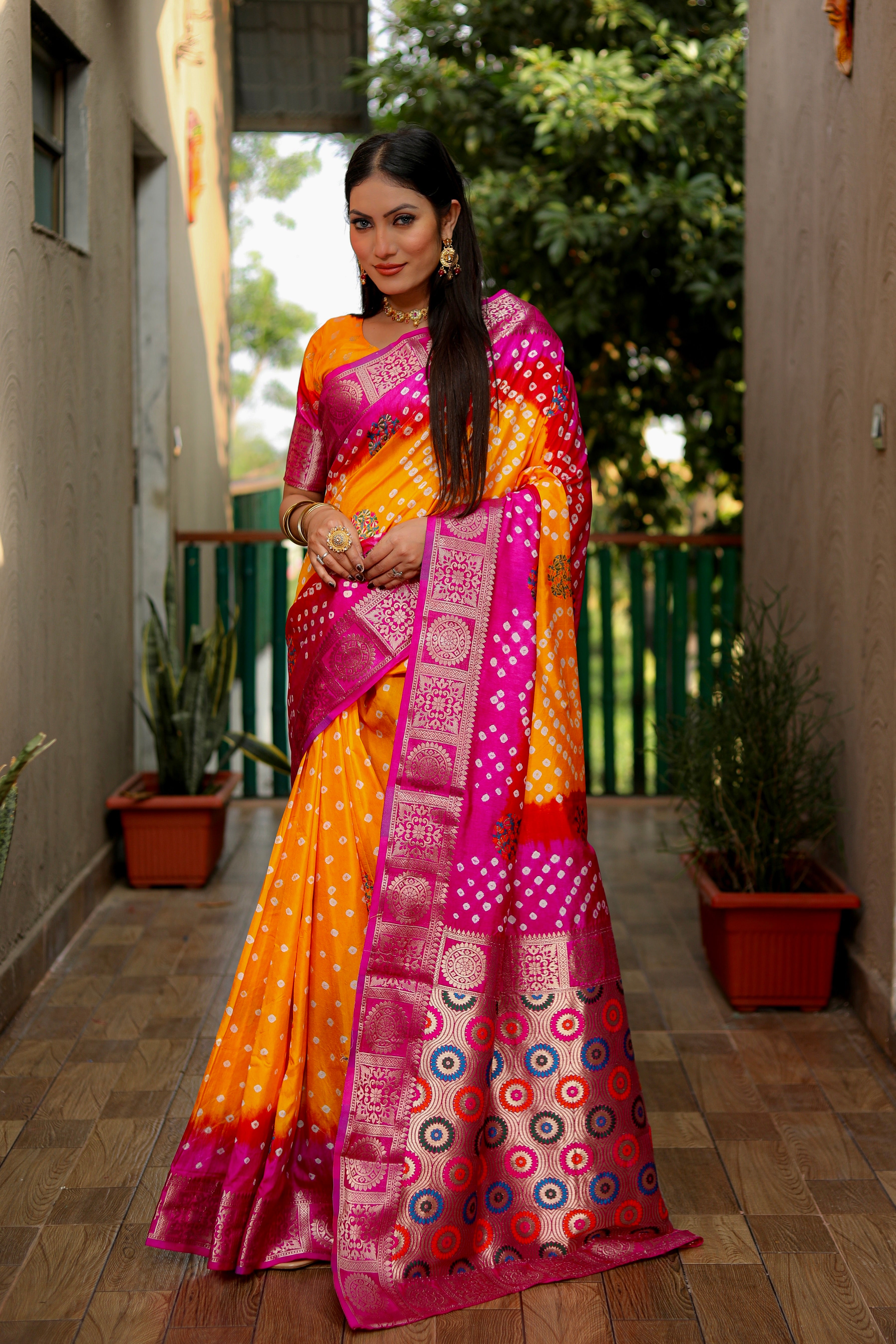 Bandhej Saree