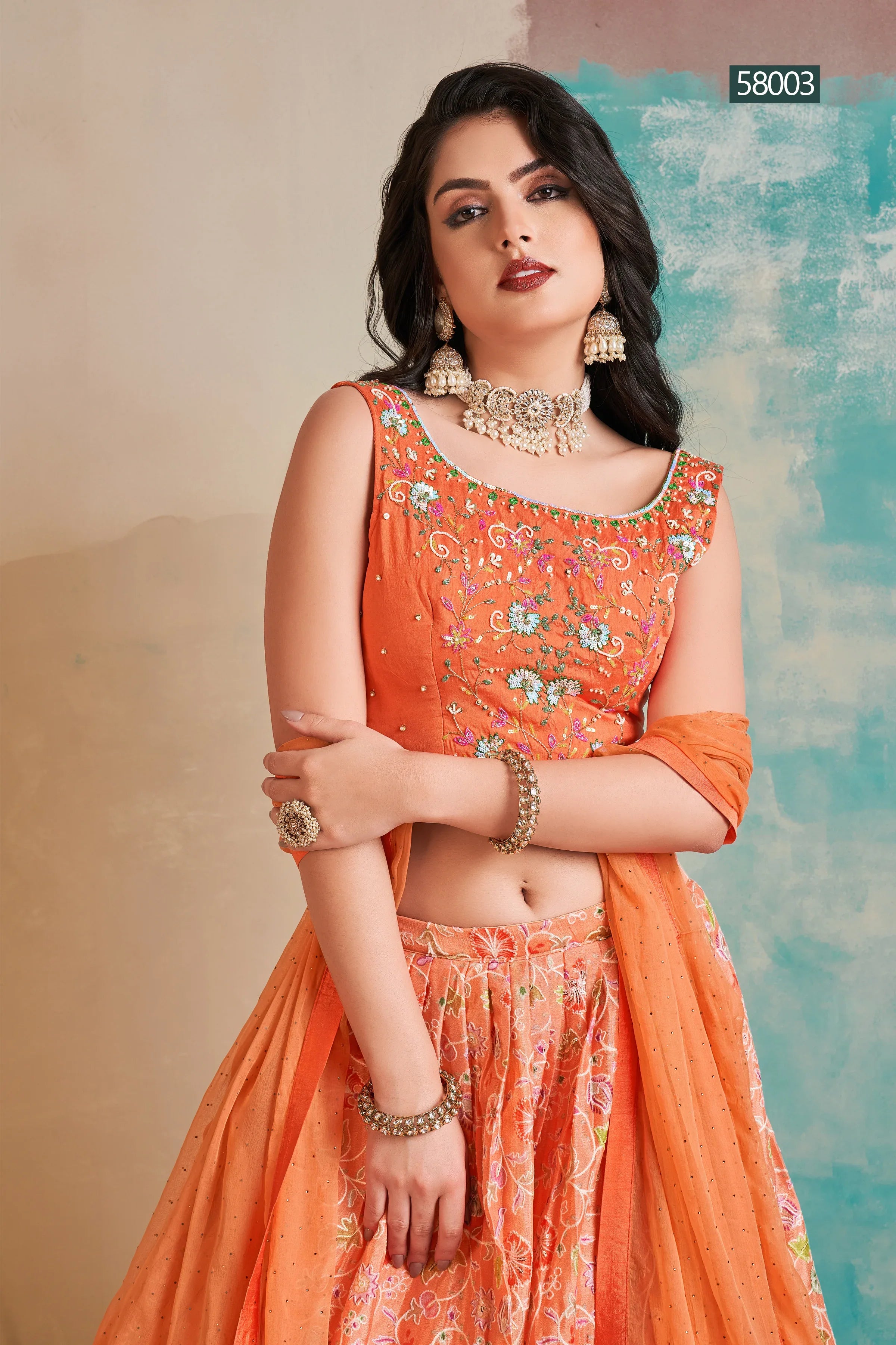 Floral Vol 6 Designer Occasion Wear Lehenga D.No 58003 - Anant Tex Exports Private Limited