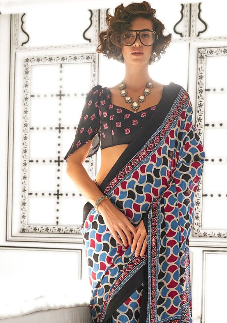 Ajrakh Saree