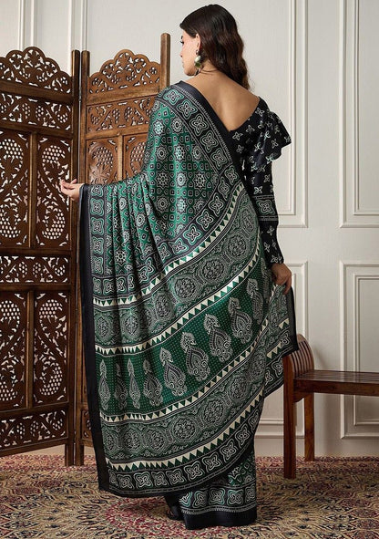 Ajrak Print Saree
