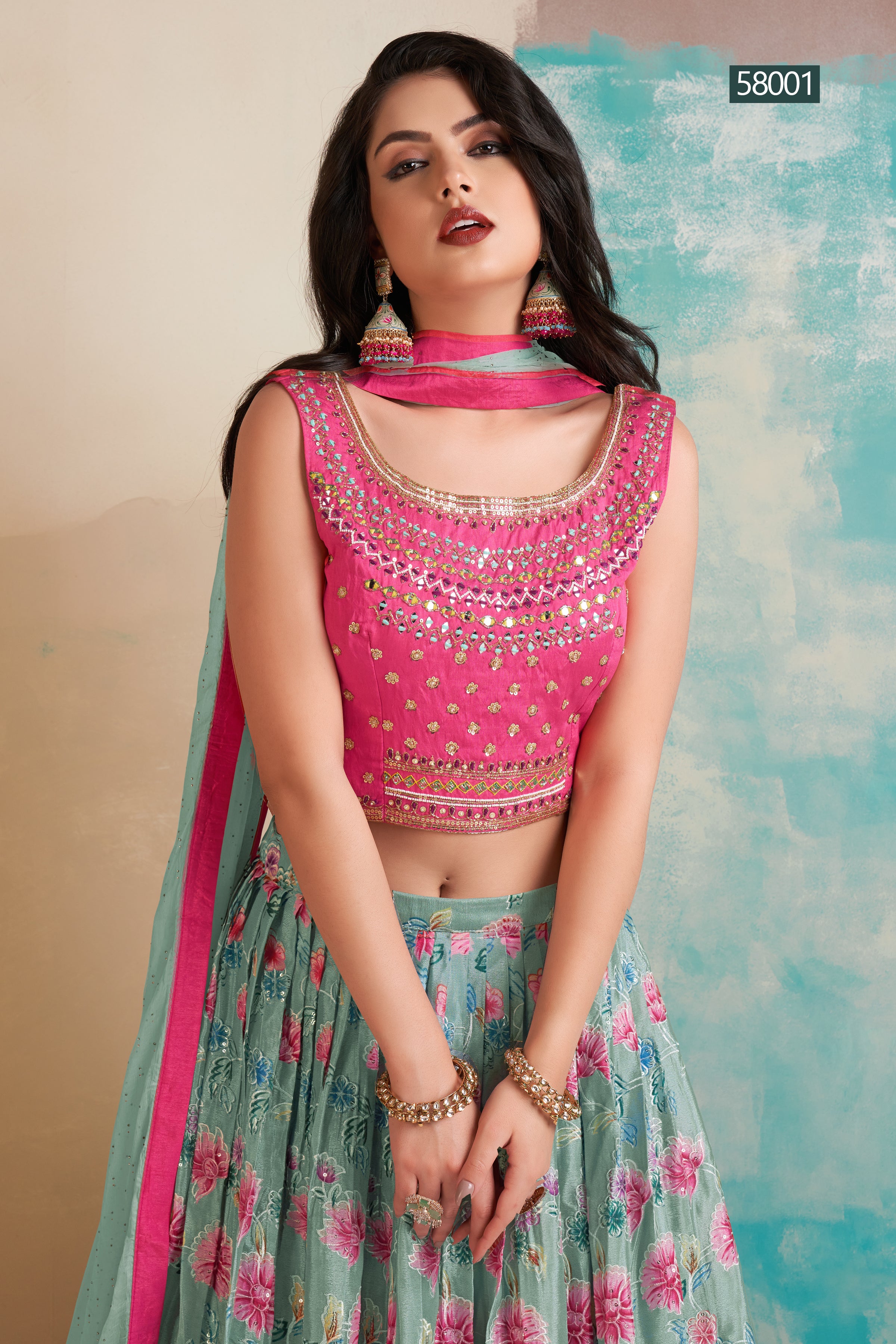 Floral Vol 6 Designer Occasion Wear Lehenga D.No 58001 - Anant Tex Exports Private Limited