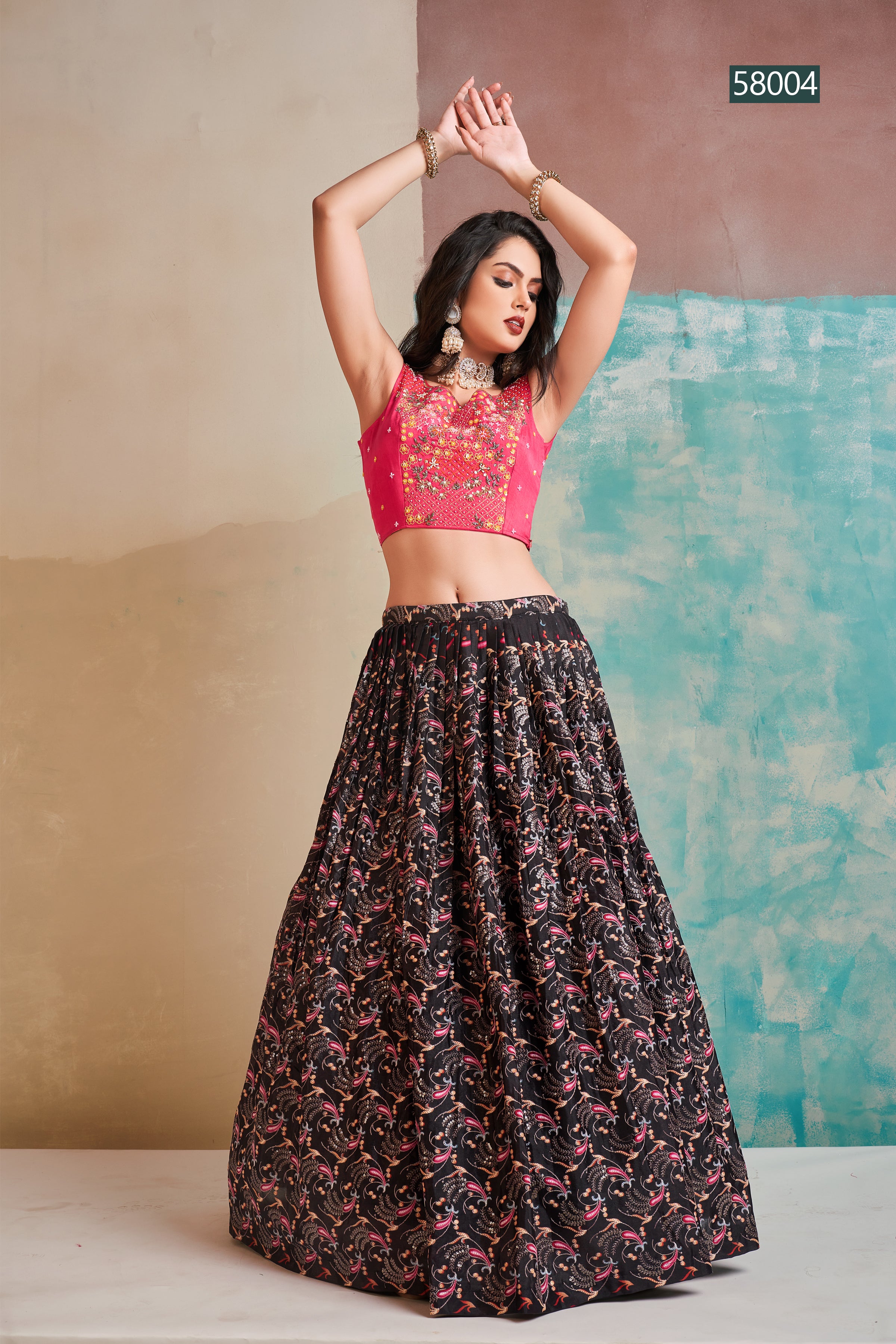 Floral Vol 6 Designer Occasion Wear Lehenga D.No 58004 - Anant Tex Exports Private Limited