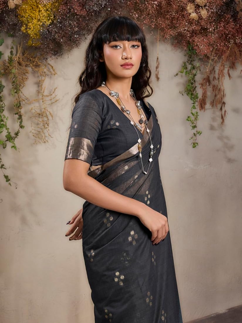 Light Blue Pure Soft Scarlet Cotton Handloom Viscose Cotton Saree ##color## Cotton Saree with premium fabric and embroidery