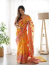 Yellow Pure Soft Pashmina Kachi Work Saree Pashmina Saree Anant Tex Exports Pvt.Ltd..