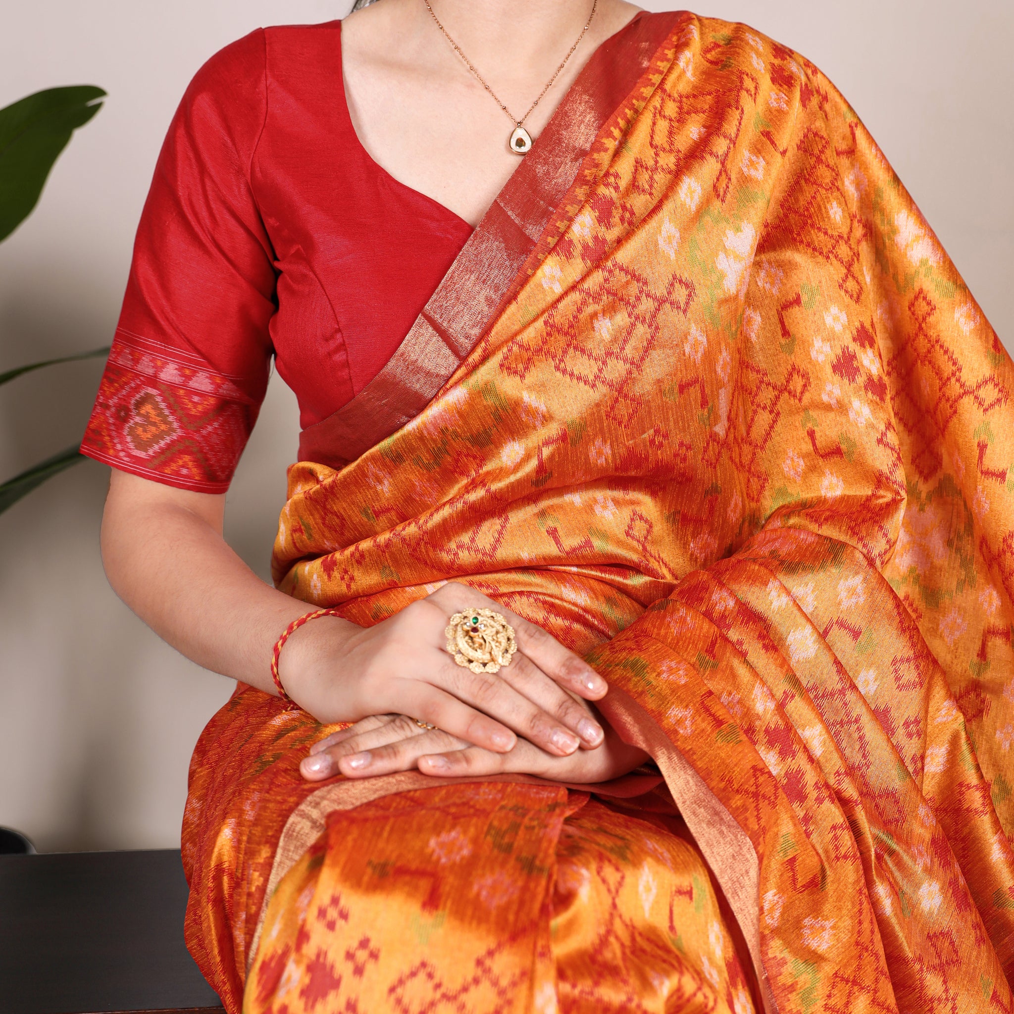 Jacquard saree