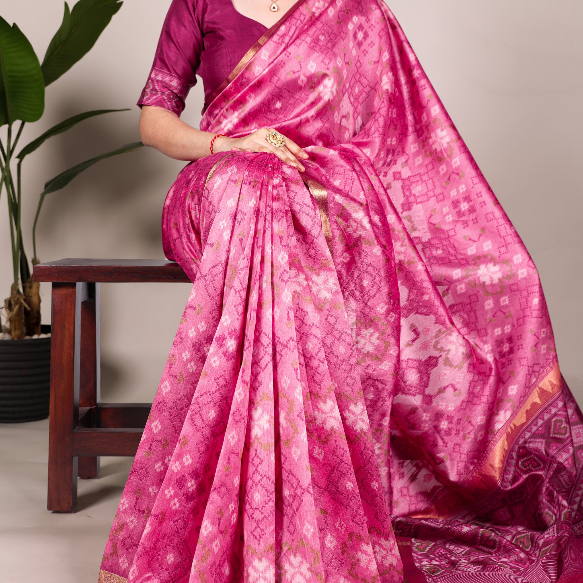 Jacquard saree