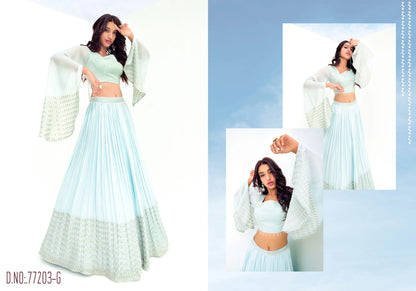 Vaayu Fancy Wear Lehenga D.No 77203-G - Anant Tex Exports Private Limited