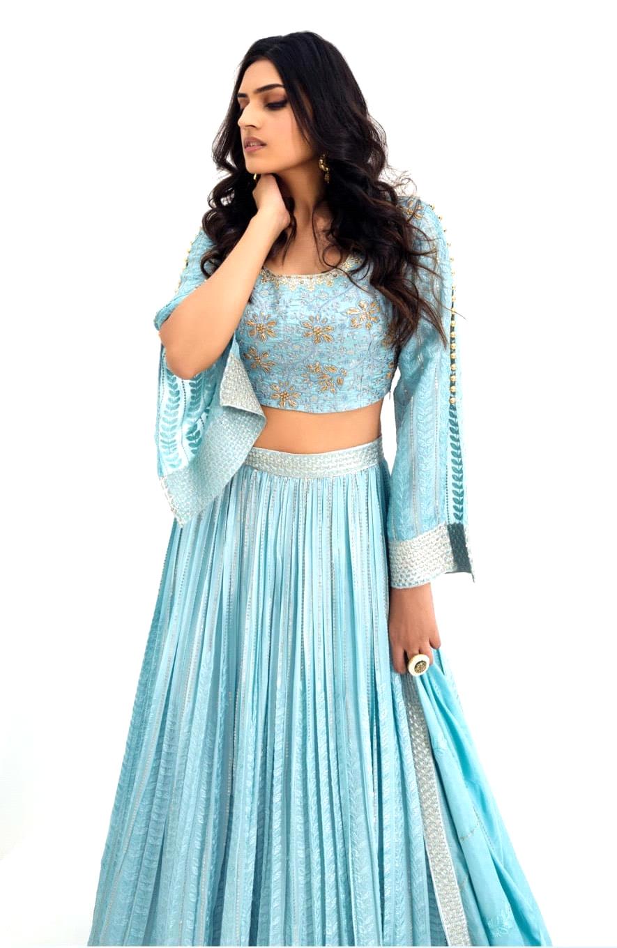 Vaayu Fancy Wear Lehenga D.No 77204-G - Anant Tex Exports Private Limited