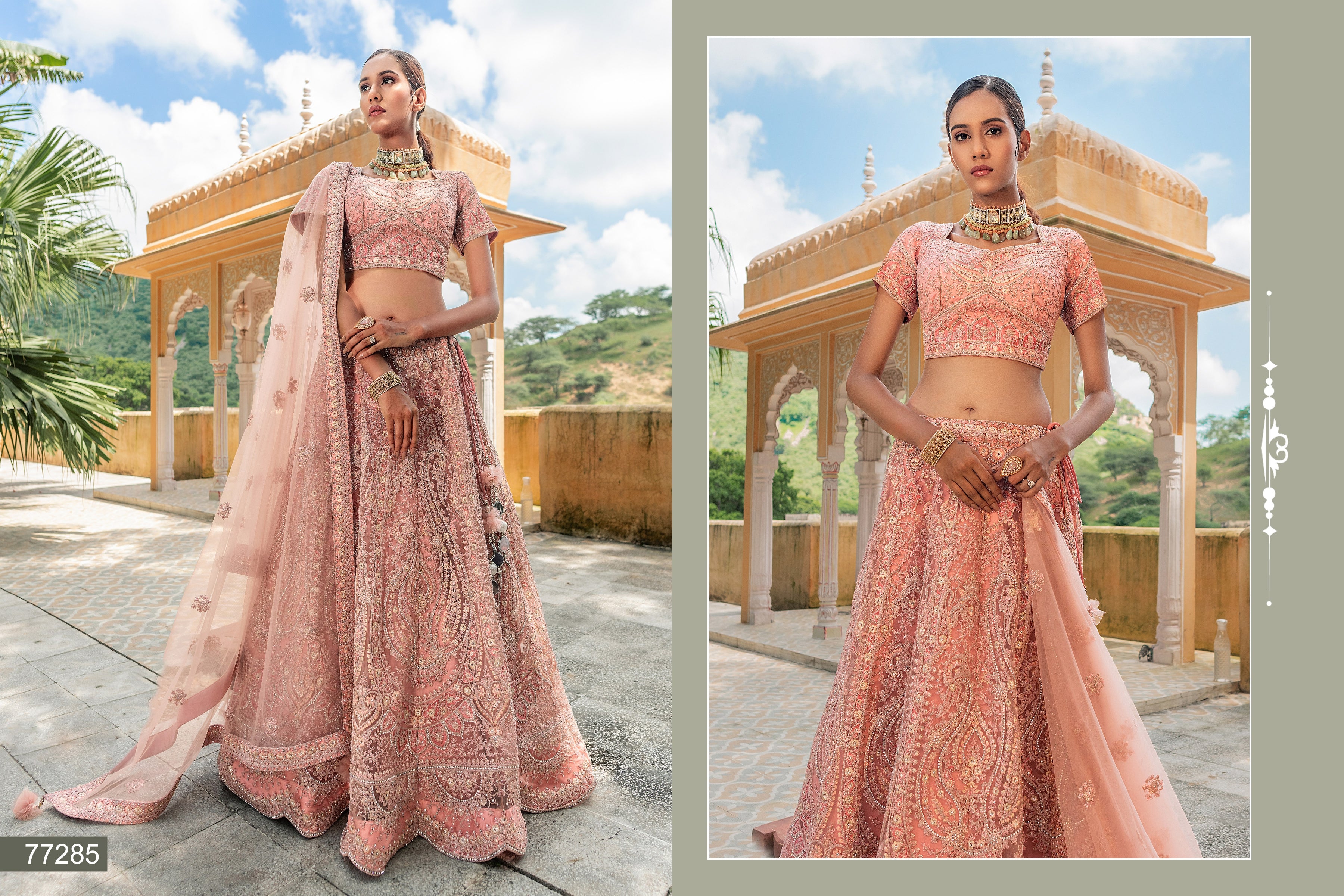 Anika Designer Bridal Wear Lehenga D.No 77285 Anant Tex Exports Private Limited