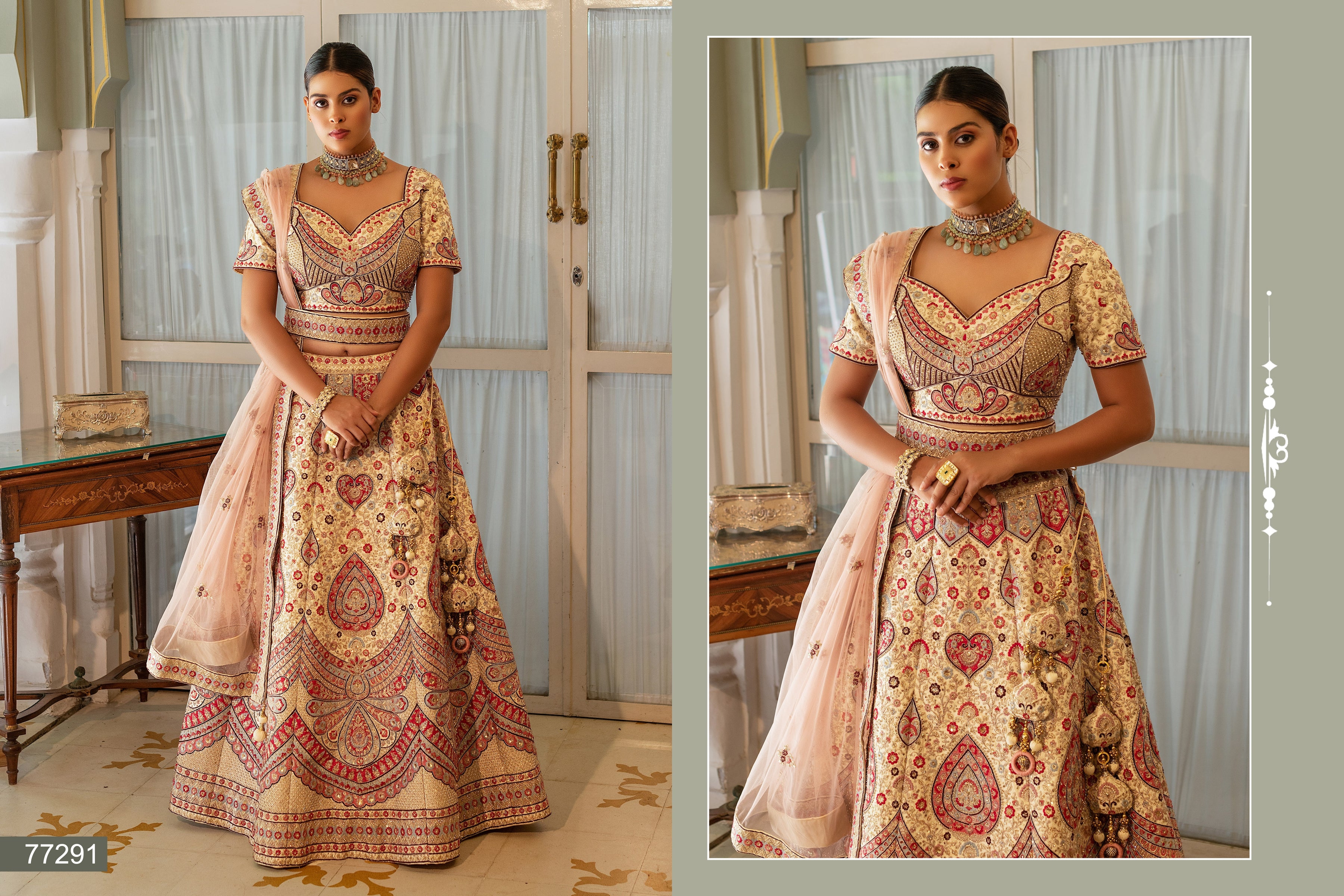 Anika Designer Bridal Wear Lehenga D.No 77291 Anant Tex Exports Private Limited