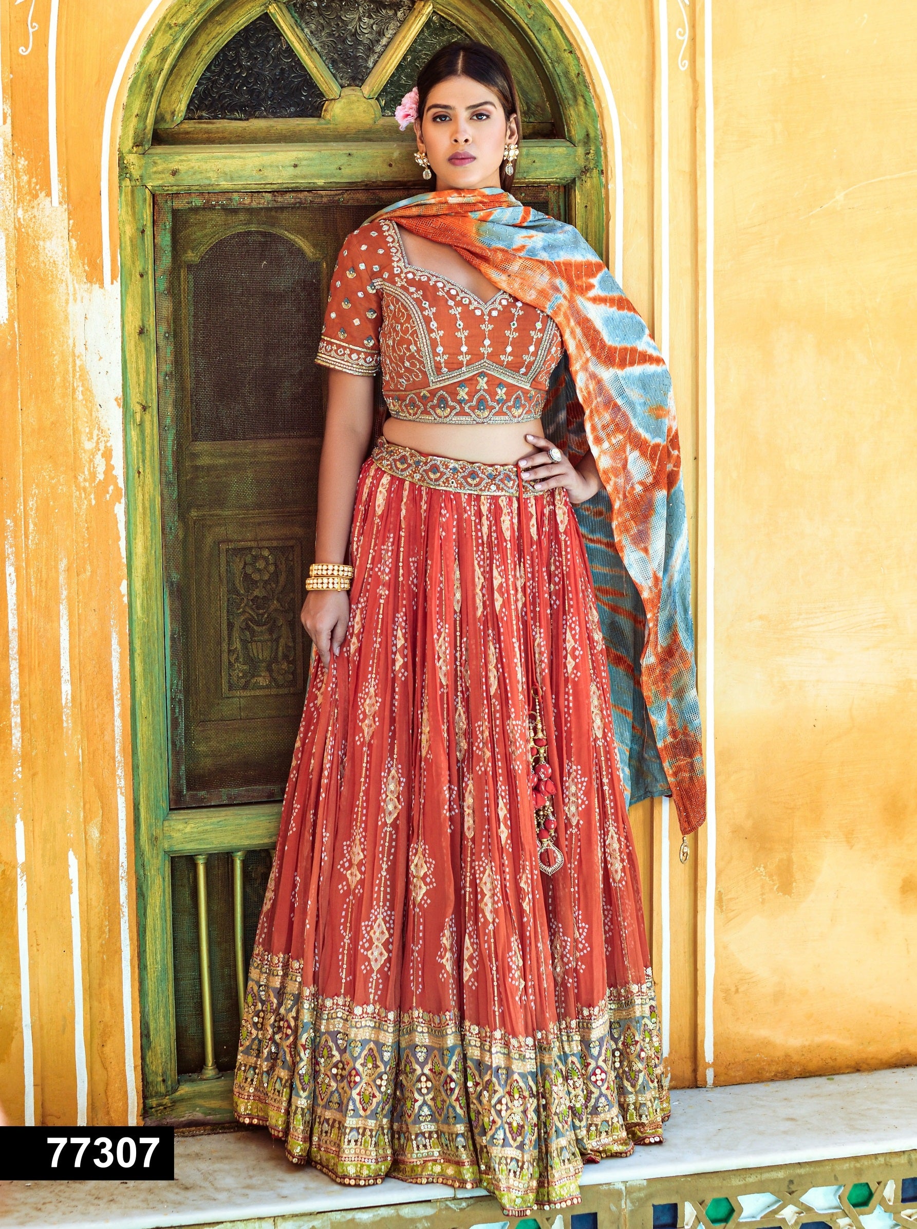 Avant Designer Bridal Wear Lehenga D.No 77307 Anant Tex Exports Private Limited