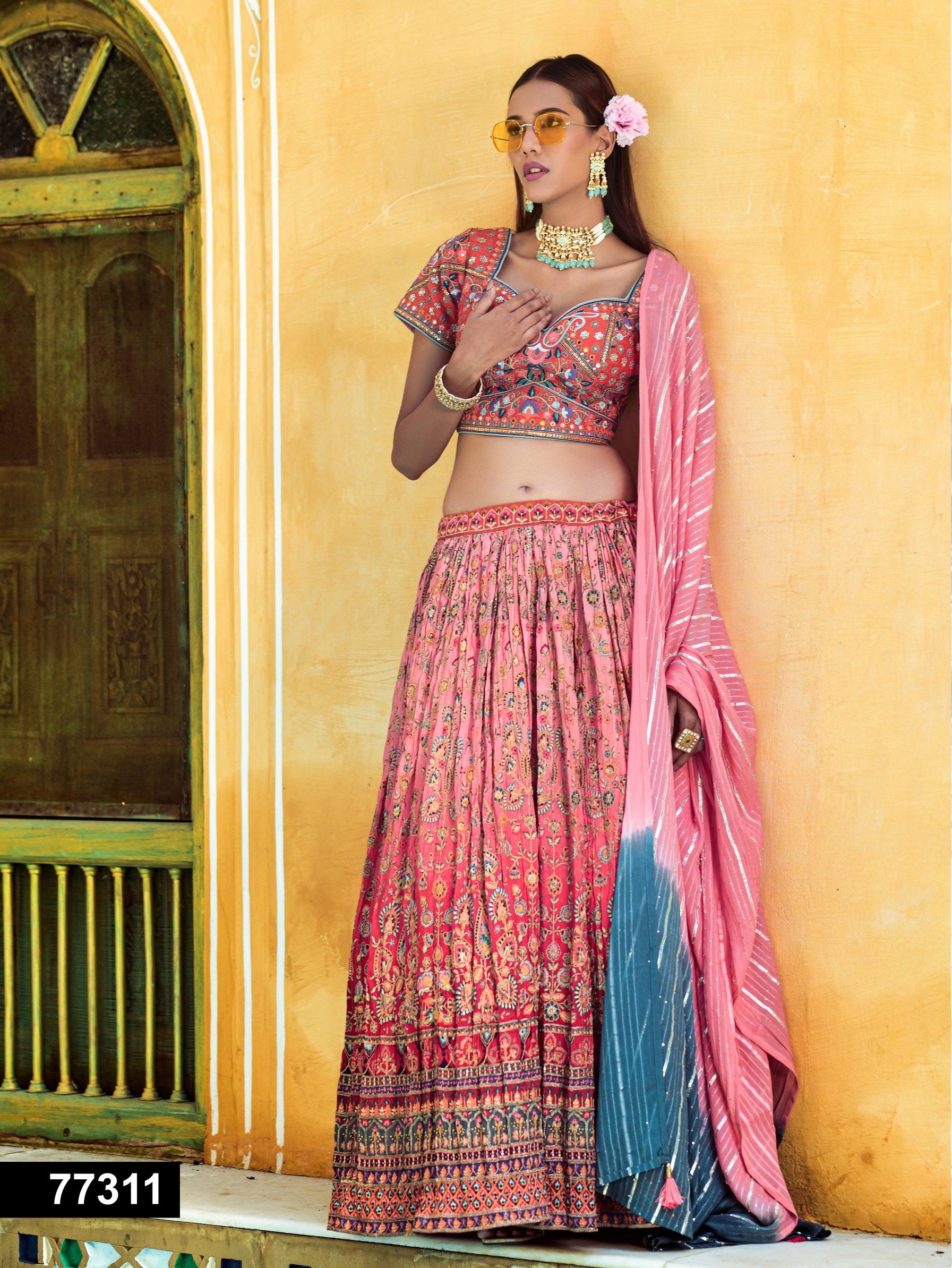 Avant Designer Bridal Wear Lehenga D.No 77311 Anant Tex Exports Private Limited