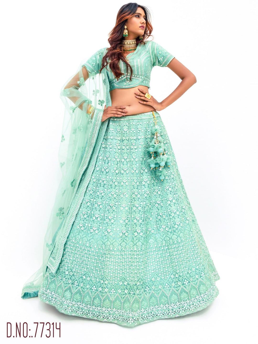 Vaayu Fancy Wear Lehenga D.No 77314-G - Anant Tex Exports Private Limited
