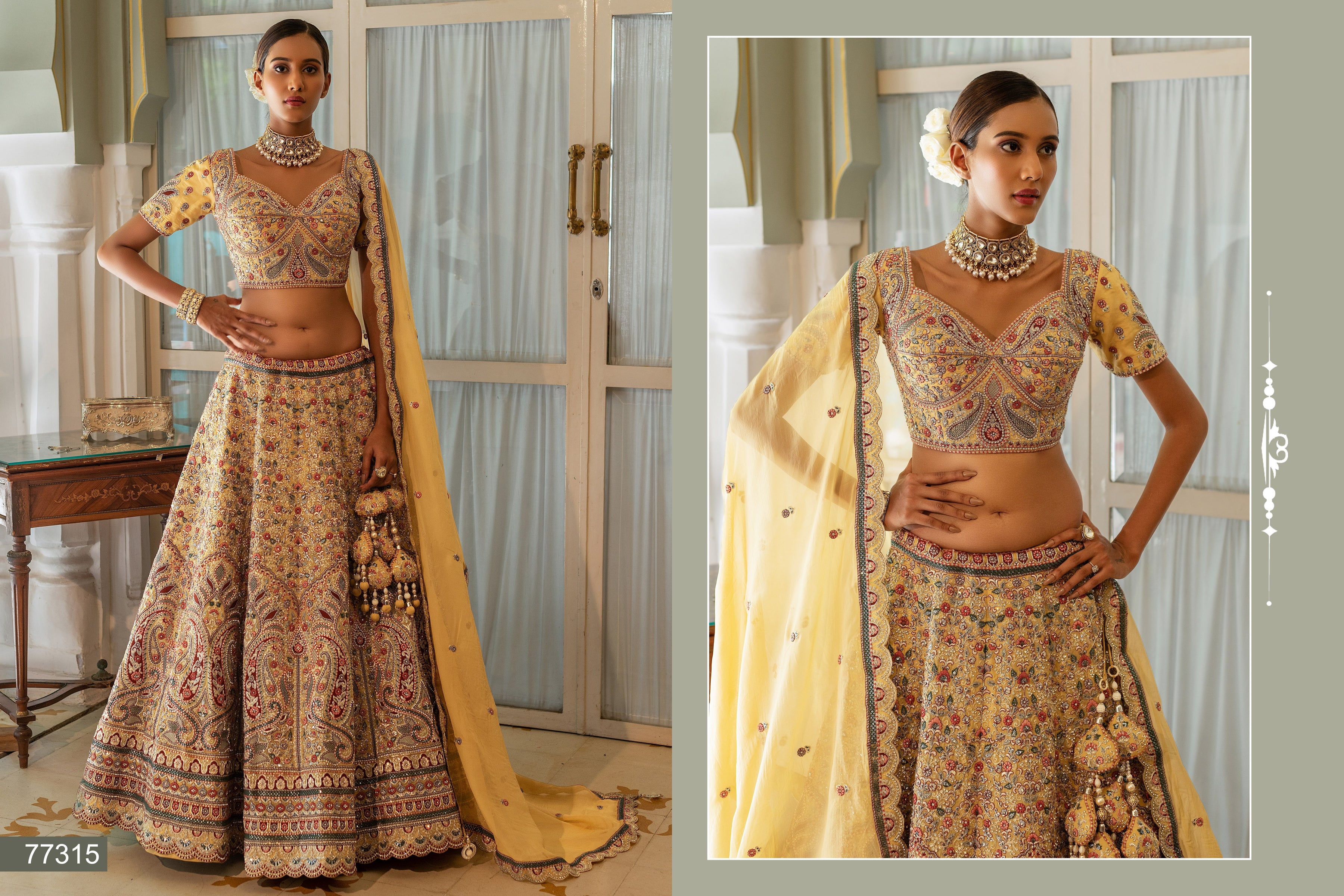 Anika Designer Bridal Wear Lehenga D.No 77315 Anant Tex Exports Private Limited