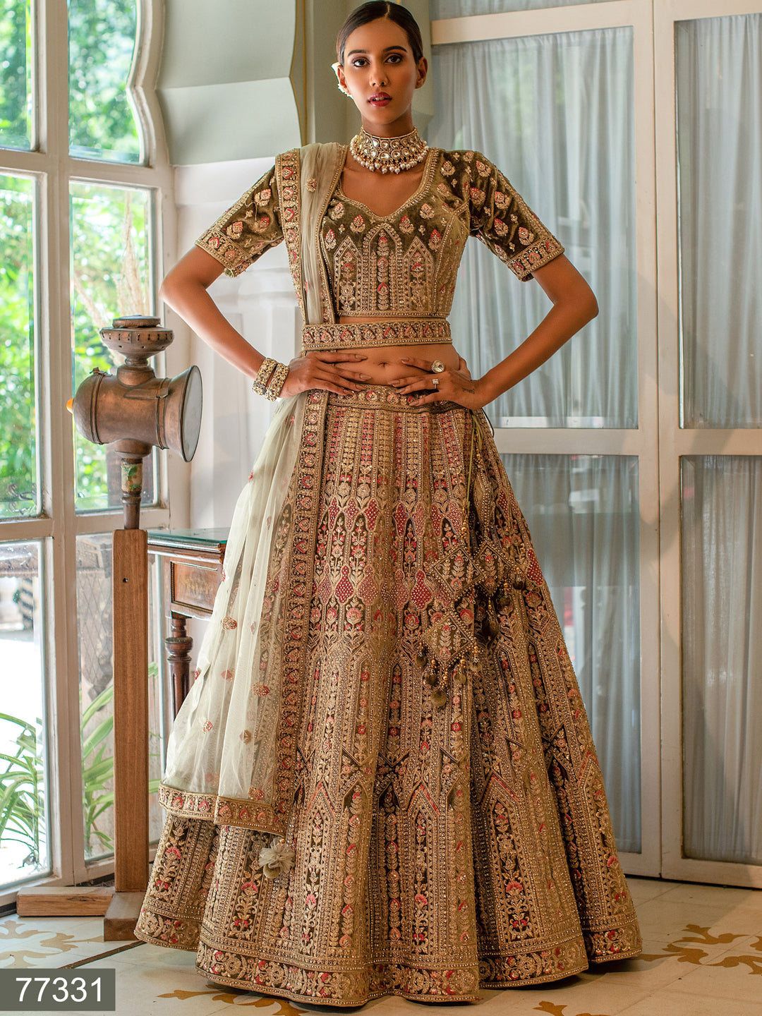 Anika Designer Bridal Wear Lehenga D.No 77331 Anant Tex Exports Private Limited