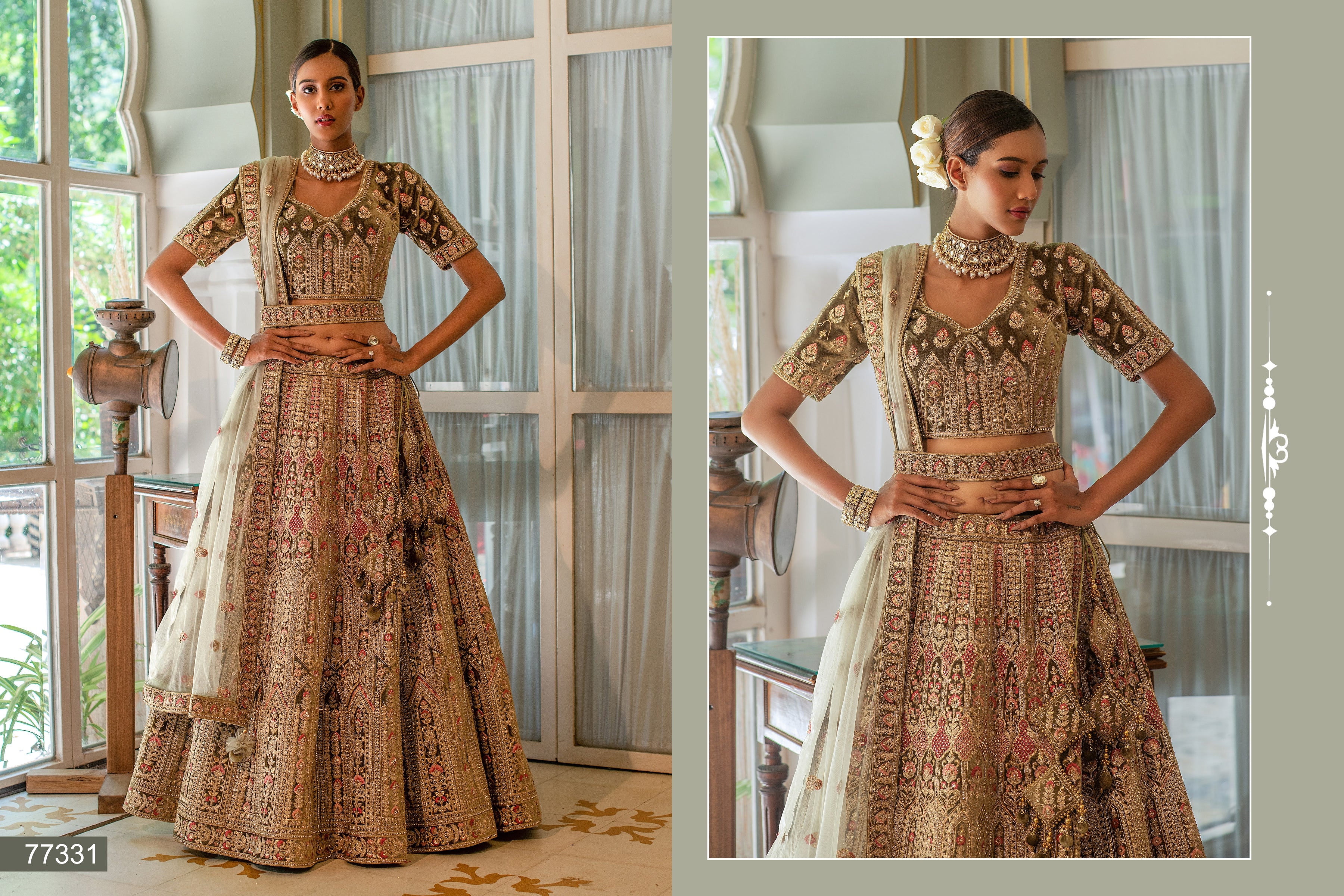 Anika Designer Bridal Wear Lehenga D.No 77331 Anant Tex Exports Private Limited