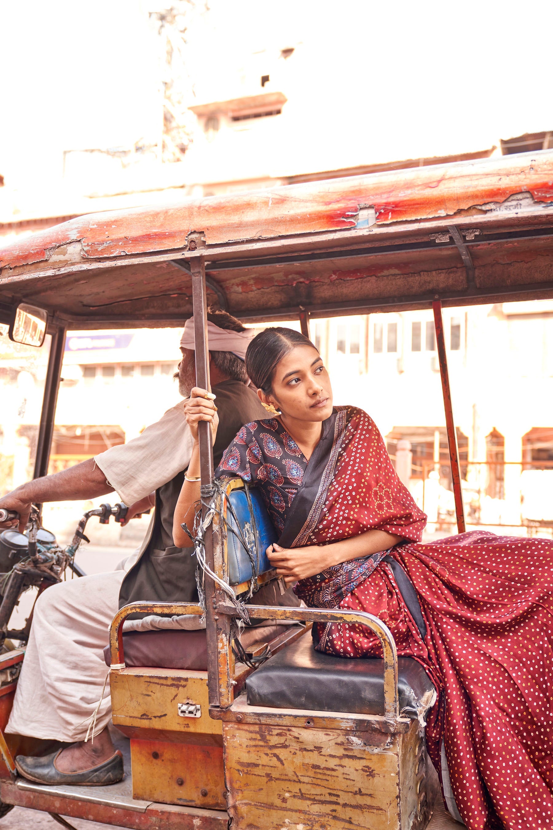 Gajji Lagdi Patrta Silk Saree