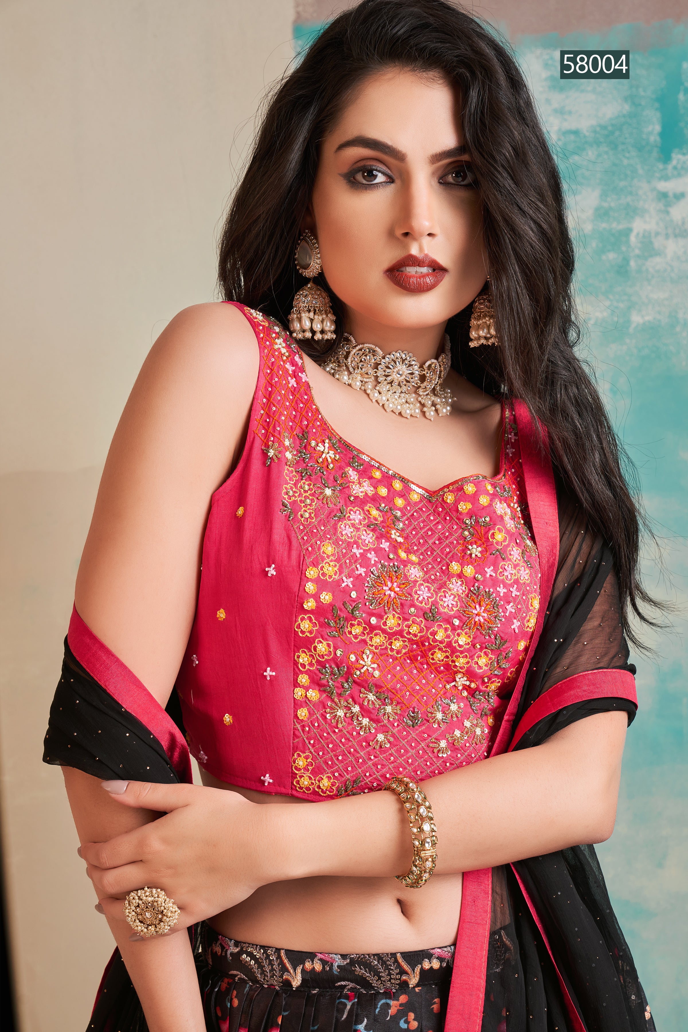 Floral Vol 6 Designer Occasion Wear Lehenga D.No 58004 - Anant Tex Exports Private Limited