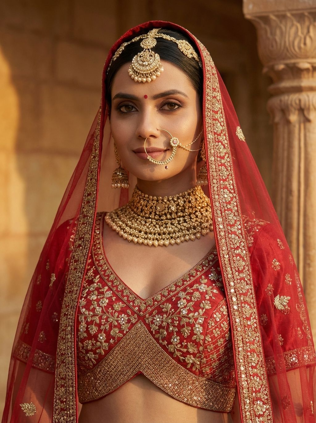 Pink Pure Soft Silk Heavy Embroidery Work Bridal Lehenga