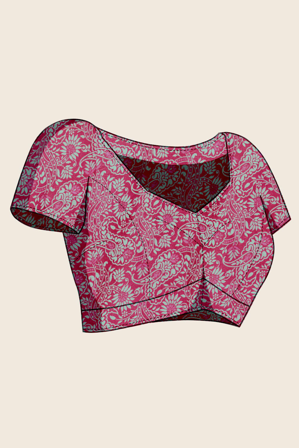 Magenta Pure Silk Kanjivaram Handloom Banarasi Saree ##color## Patola Saree with premium fabric and embroidery