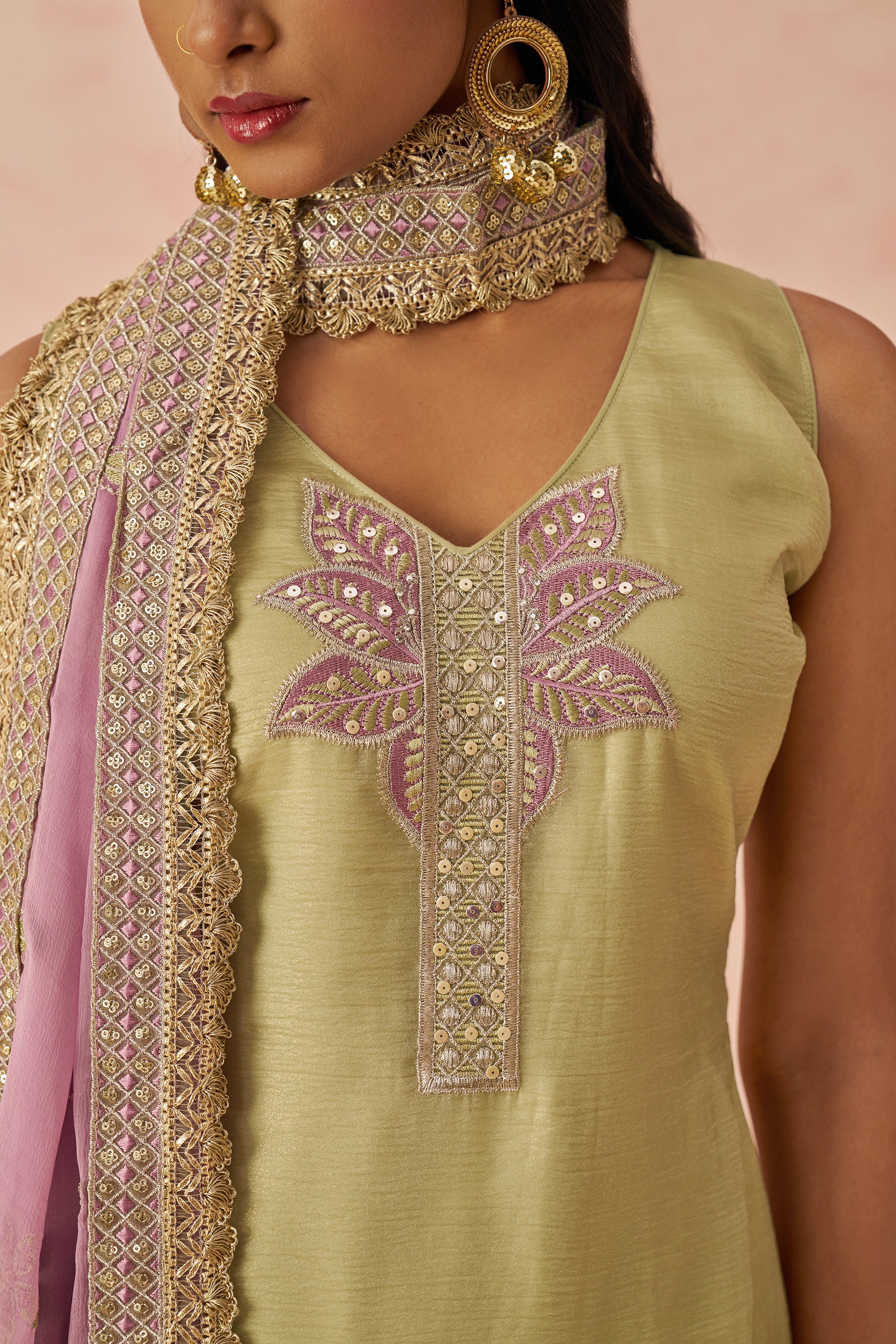 Mustard kurta and dull santoon pants for festive look