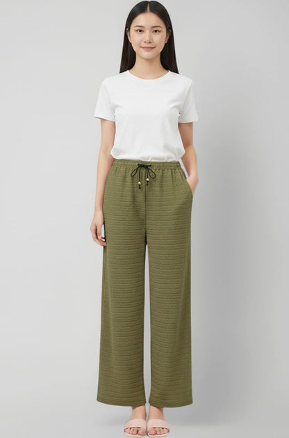 Imported Lycra Wrinkle-free Bottom Wear Textured Palazzo 