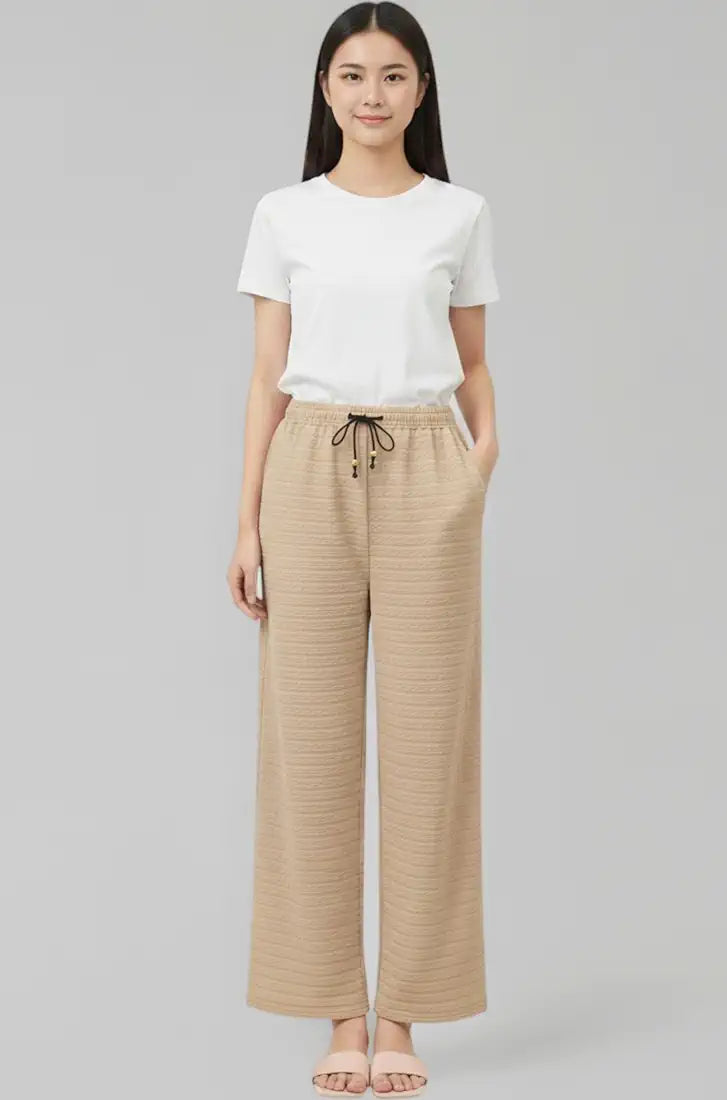 Imported Lycra Wrinkle-free Bottom Wear Textured Palazzo 