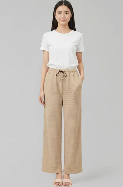 Imported Lycra Wrinkle-free Bottom Wear Textured Palazzo 