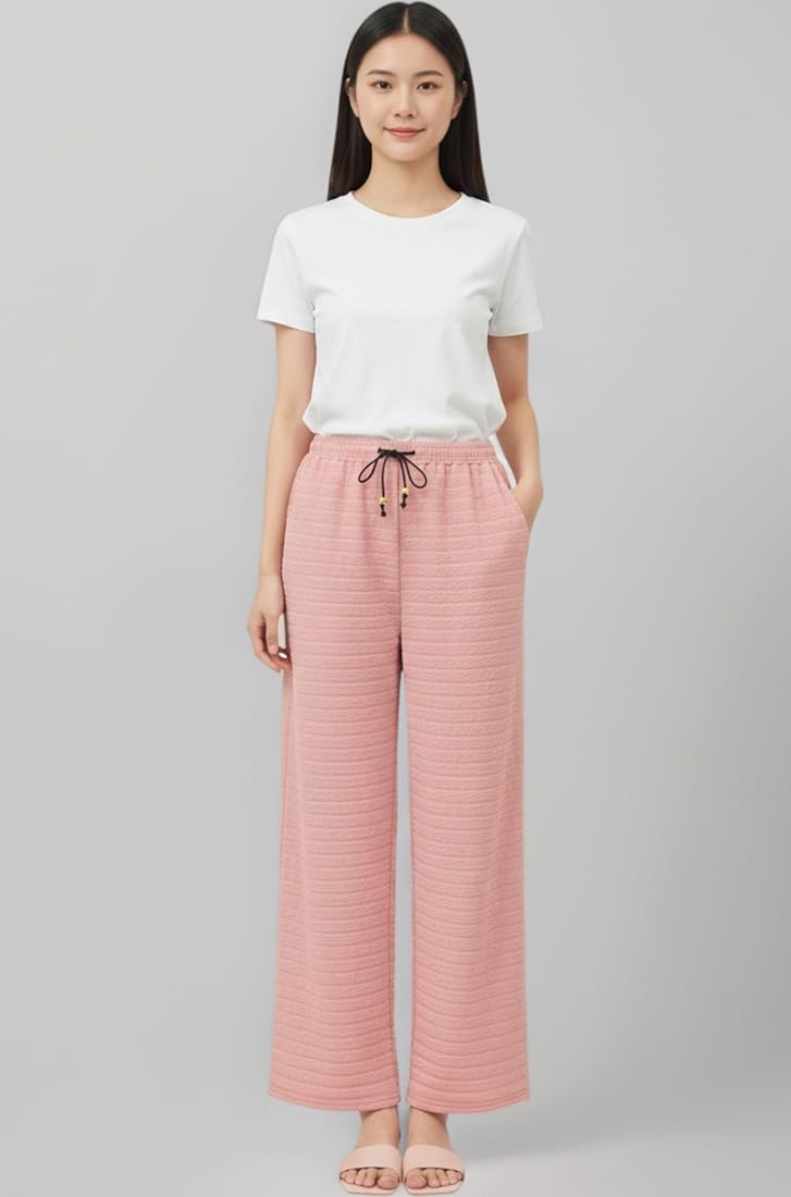 Imported Lycra Wrinkle-free Bottom Wear Textured Palazzo 