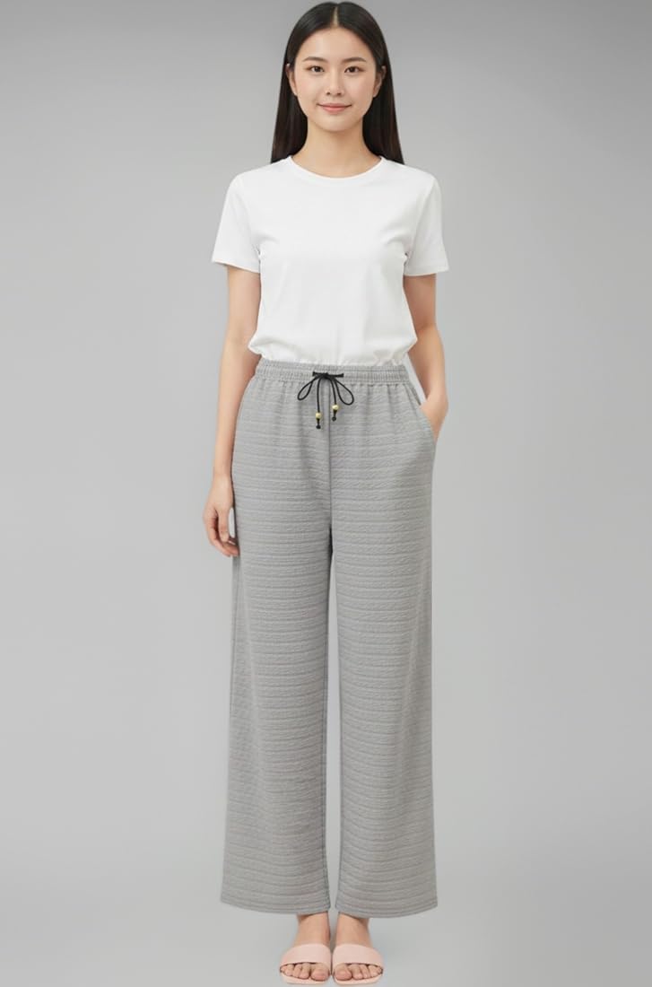 Imported Lycra Wrinkle-free Bottom Wear Textured Palazzo 