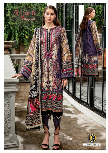 Keval Fab Alija B Vol 26 Lawn Cotton Printed Dress Material (390x06)