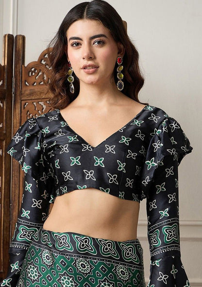 Ajrak Print Saree