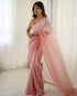 Pink shaded Pure Soft Candy Crush Silk Ready to Wear Saree 