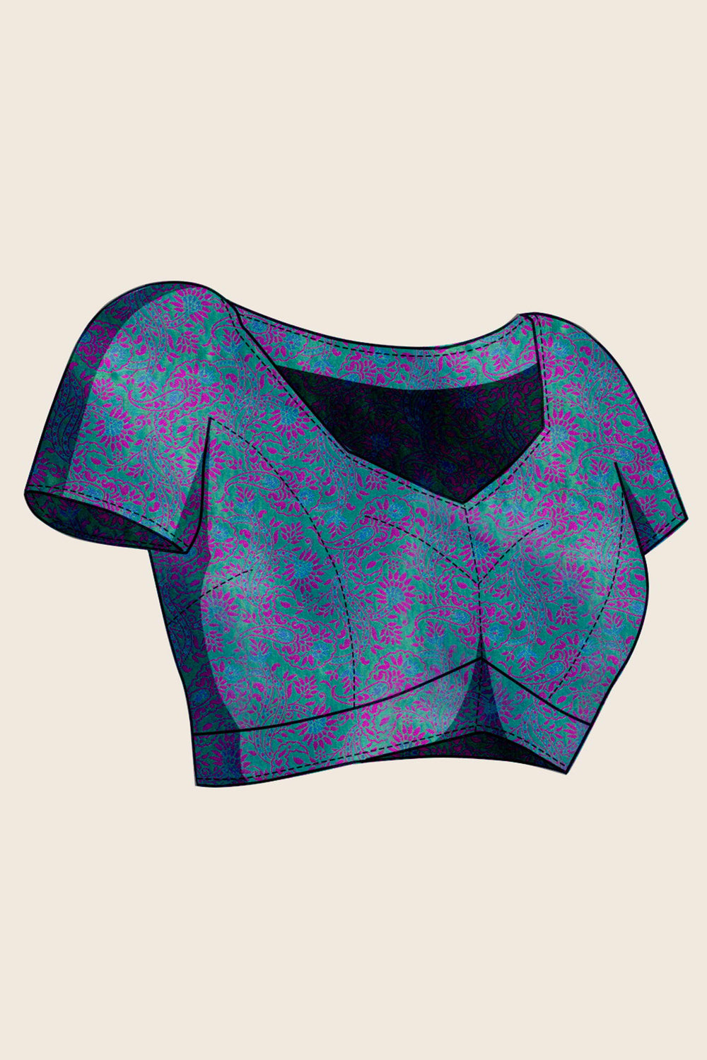 Turquoise Pure Silk Kanjivaram Handloom Banarasi Saree ##color## Patola Saree with premium fabric and embroidery