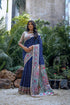 Blue Pure Soft Tussar Silk Madhubani Saree Tussar Saree Anant Tex Exports Pvt.Ltd..