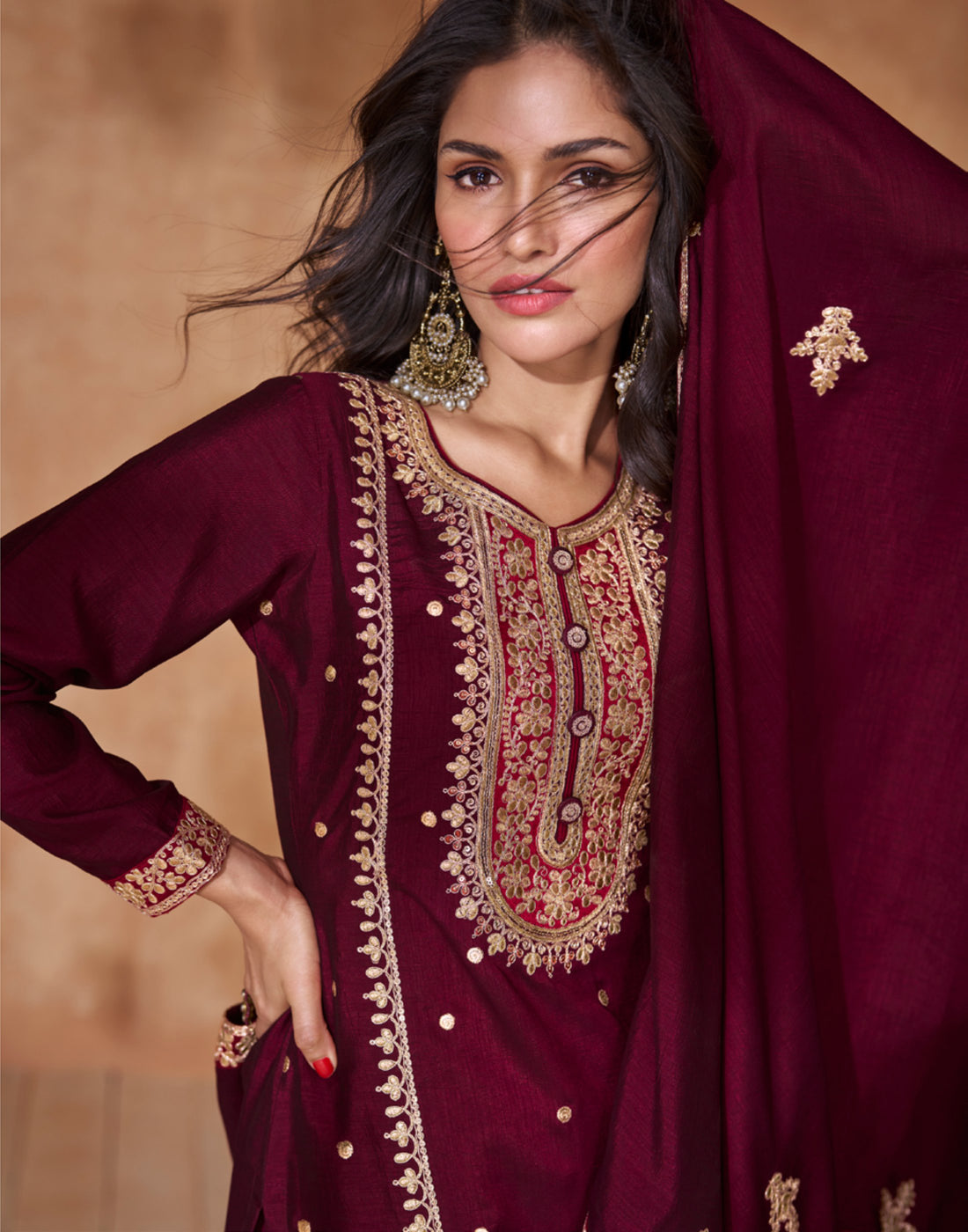 Beautiful Designer Occasion Wear Premium Silk Salwar Suit