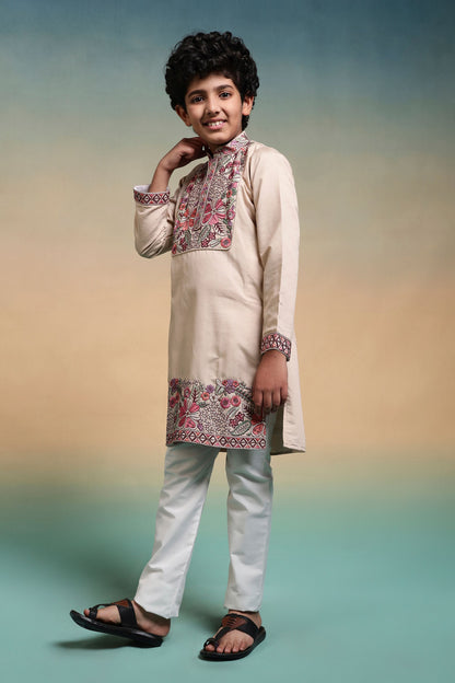 Chiku Pure Viscose Silk Kids Boy Kurta Pajama 